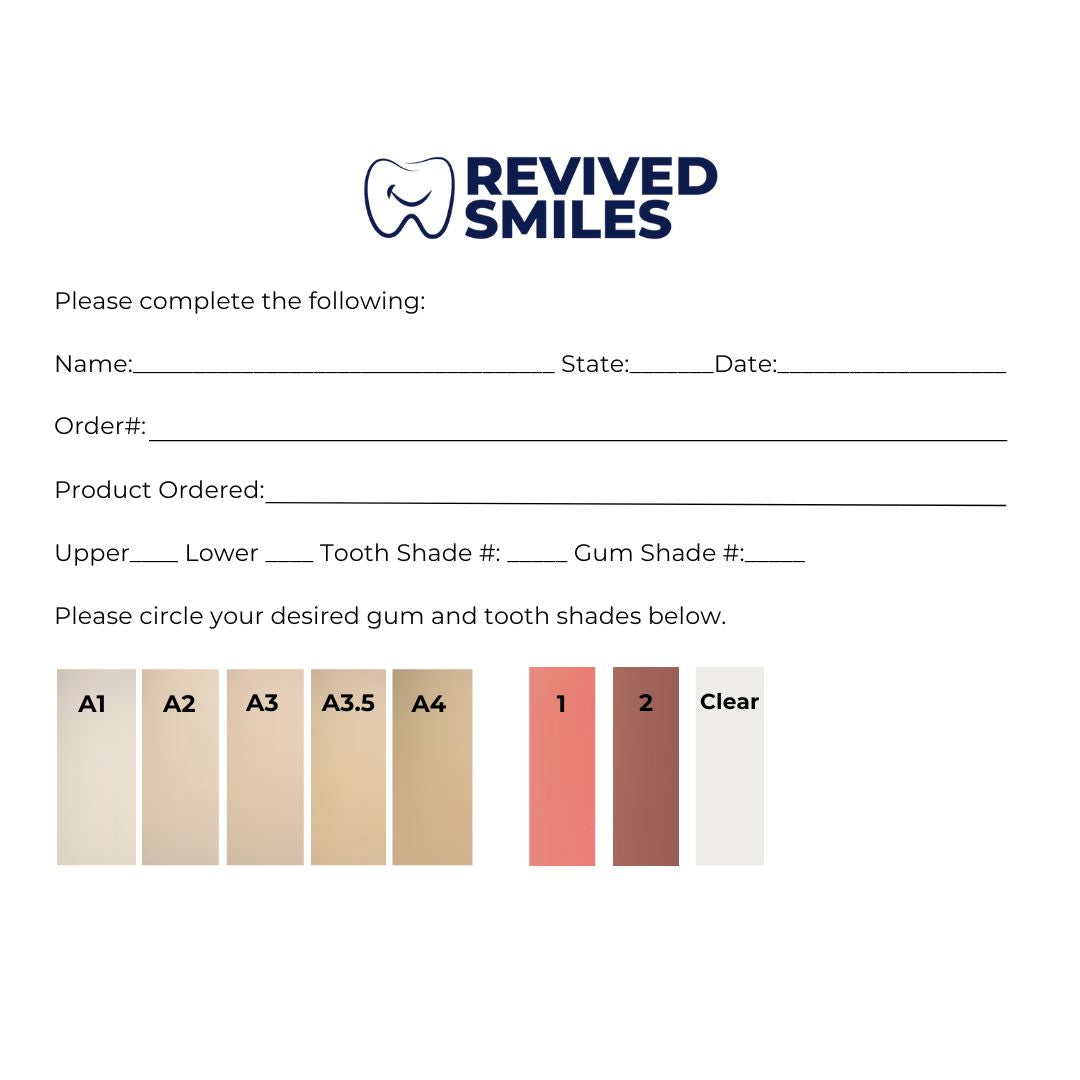 Revived Smiles Order Form