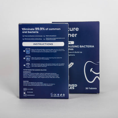Two Revived Smiles Denture Cleaning Tablets Boxes on a white background.