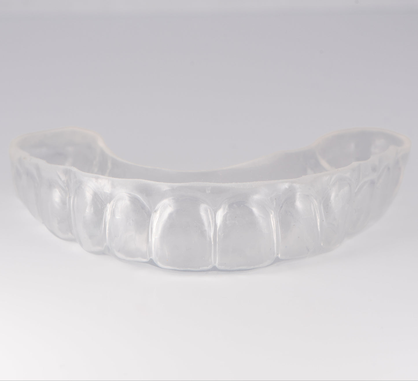 Clear Sports Mouthguard with Light Gray Background