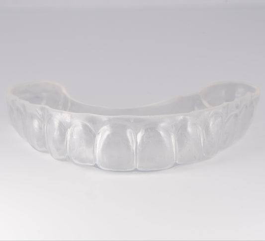 Clear Sports Mouthguard with Light Gray Background