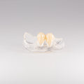 Clear Unilateral Partial Denture with Gray Background