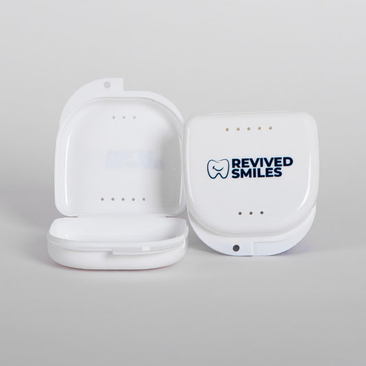 White Revived Smiles Branded Storage Case 